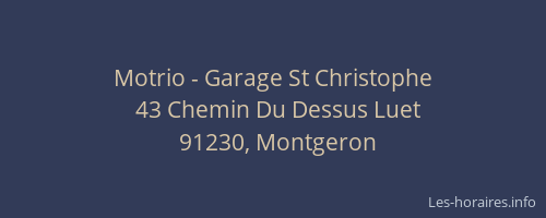 Motrio - Garage St Christophe