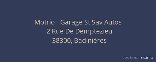 Motrio - Garage St Sav Autos