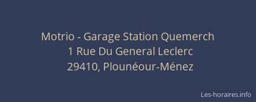 Motrio - Garage Station Quemerch