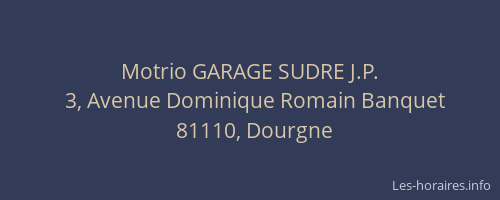 Motrio GARAGE SUDRE J.P.