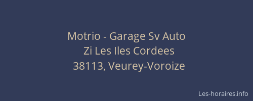 Motrio - Garage Sv Auto