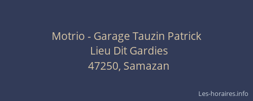 Motrio - Garage Tauzin Patrick