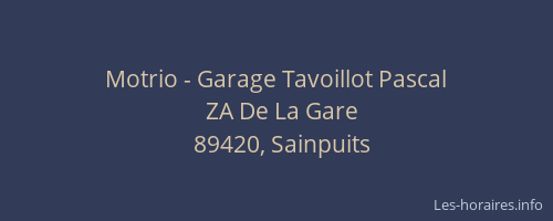 Motrio - Garage Tavoillot Pascal