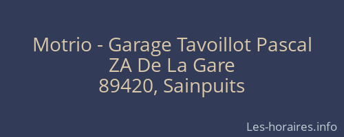 Motrio - Garage Tavoillot Pascal