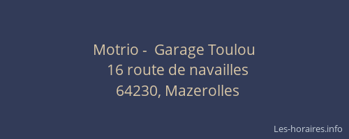 Motrio -  Garage Toulou