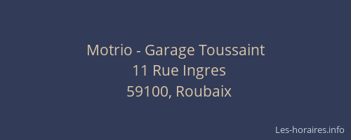 Motrio - Garage Toussaint
