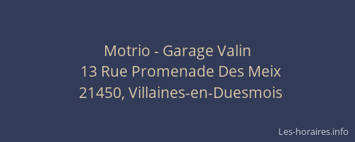 Motrio - Garage Valin