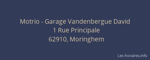 Motrio - Garage Vandenbergue David