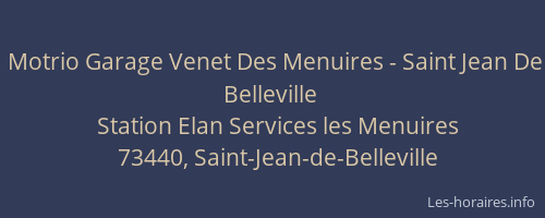 Motrio Garage Venet Des Menuires - Saint Jean De Belleville