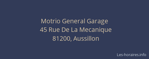 Motrio General Garage