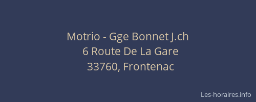 Motrio - Gge Bonnet J.ch