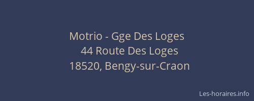 Motrio - Gge Des Loges