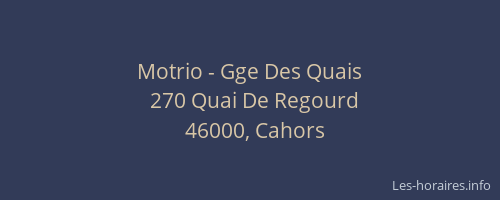 Motrio - Gge Des Quais