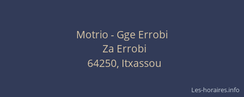 Motrio - Gge Errobi