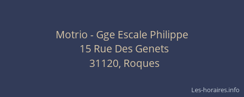 Motrio - Gge Escale Philippe