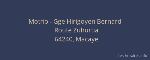 Motrio - Gge Hirigoyen Bernard