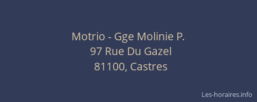 Motrio - Gge Molinie P.