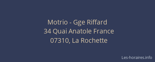Motrio - Gge Riffard