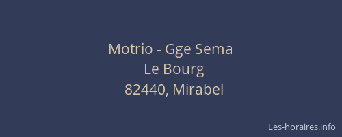 Motrio - Gge Sema