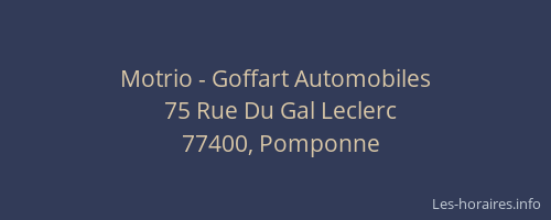 Motrio - Goffart Automobiles