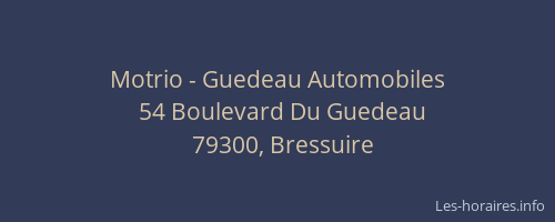 Motrio - Guedeau Automobiles