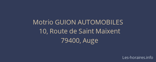 Motrio GUION AUTOMOBILES