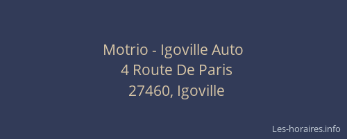 Motrio - Igoville Auto