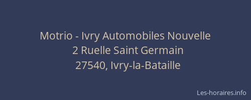 Motrio - Ivry Automobiles Nouvelle