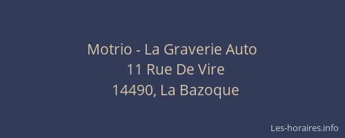 Motrio - La Graverie Auto