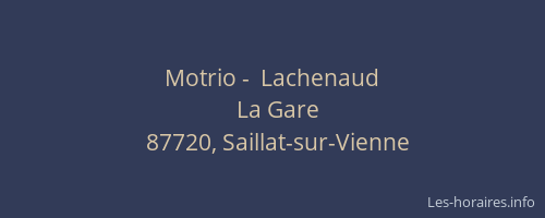 Motrio -  Lachenaud