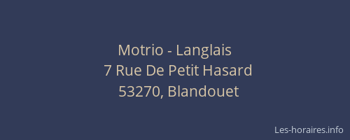 Motrio - Langlais