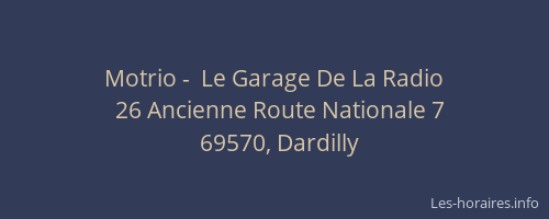Motrio -  Le Garage De La Radio