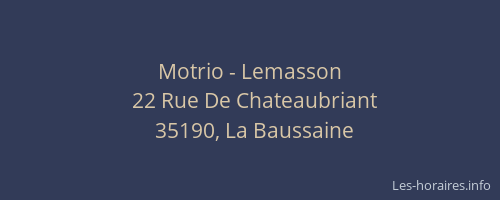 Motrio - Lemasson