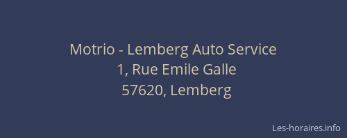Motrio - Lemberg Auto Service