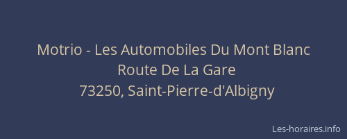 Motrio - Les Automobiles Du Mont Blanc
