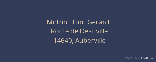Motrio - Lion Gerard