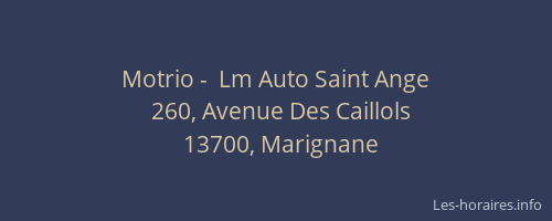 Motrio -  Lm Auto Saint Ange