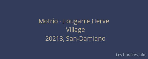 Motrio - Lougarre Herve