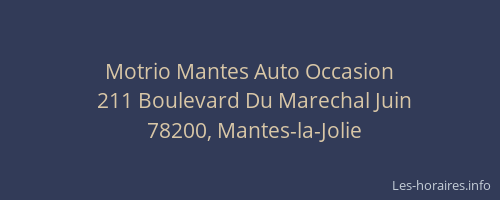Motrio Mantes Auto Occasion