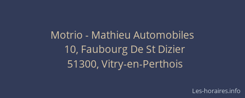 Motrio - Mathieu Automobiles