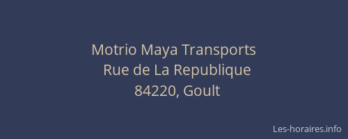 Motrio Maya Transports