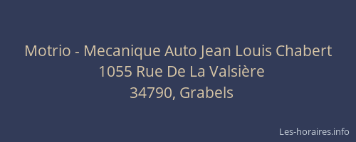 Motrio - Mecanique Auto Jean Louis Chabert