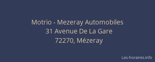 Motrio - Mezeray Automobiles