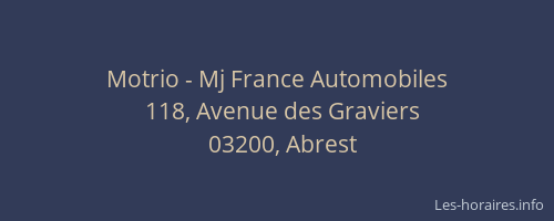 Motrio - Mj France Automobiles