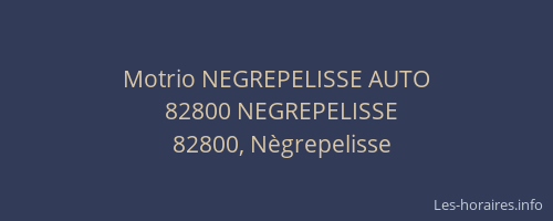 Motrio NEGREPELISSE AUTO