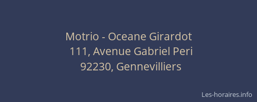 Motrio - Oceane Girardot