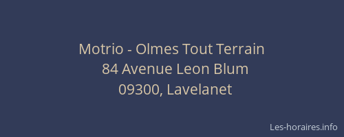 Motrio - Olmes Tout Terrain