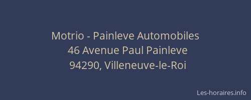 Motrio - Painleve Automobiles