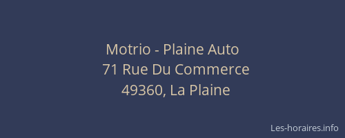 Motrio - Plaine Auto