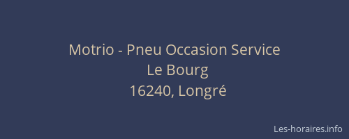 Motrio - Pneu Occasion Service